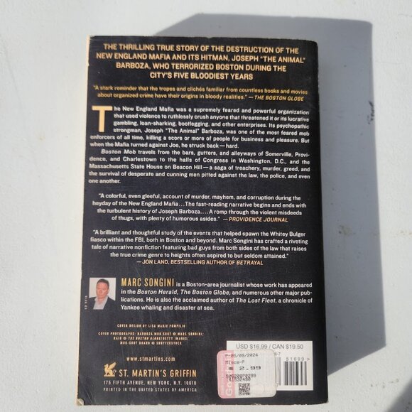 Boston Mob Paperback Book By Marc Songini American History Mob Joseph Barboza St - Picture 2 of 13